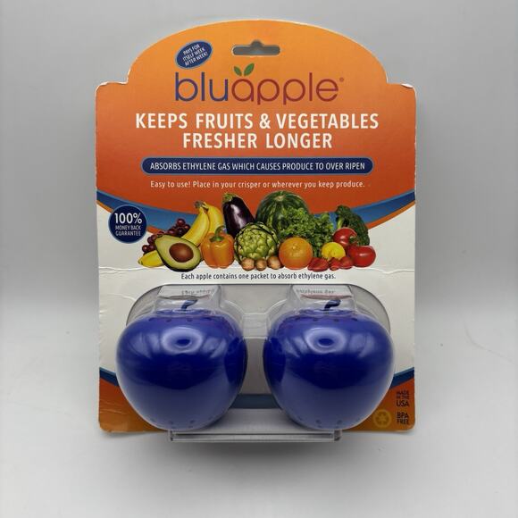 Bluapple Produce Freshness Saver Balls set of 2 keeps produce fresher for longer - Picture 2 of 10